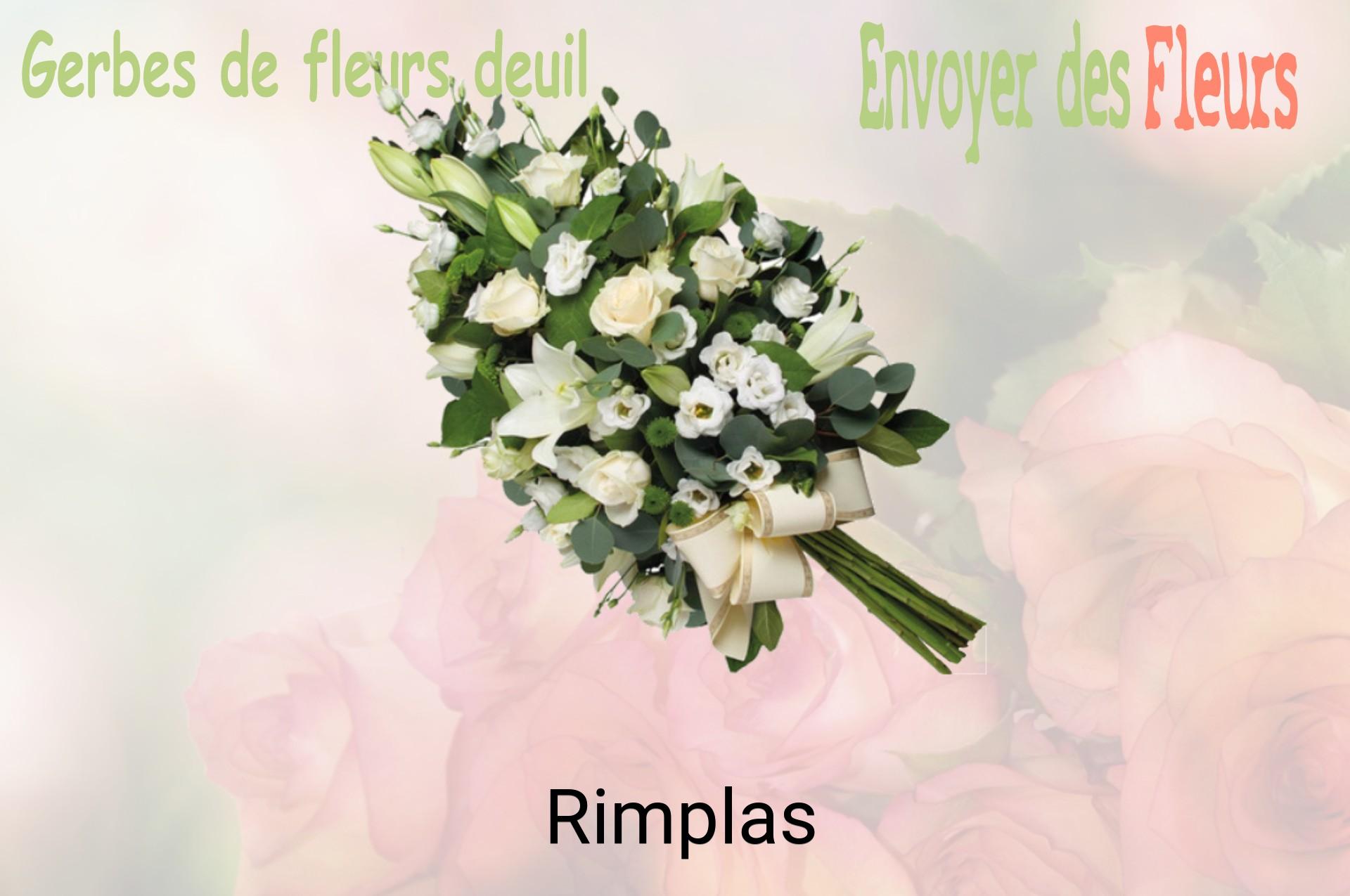 Gerbe de fleurs de deuil livrée à Rimplas